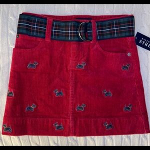 NEW Ralph Lauren Red Dog Skirt size 7 Plaid